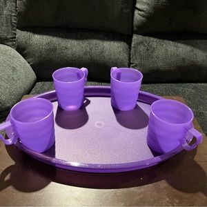 Brand new Tupperware mug and tray set
